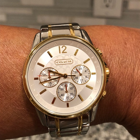 Coach Accessories - Genuine Coach Chronograph Silver and Gold Watch